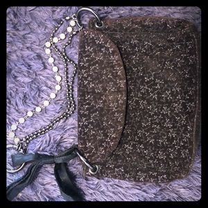 Gap velvet embroidered purse